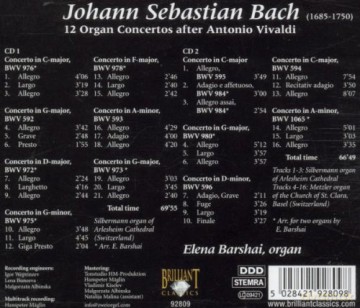 Johann Sebastian Bach: Konzerte n. Vivaldi BWV 592-596,972,973,975,976,978,980,984 [2CD]
