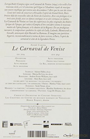 Andre Campra: La Carnaval de Venise (Opera-ballet,Paris 1699) [2CD]
