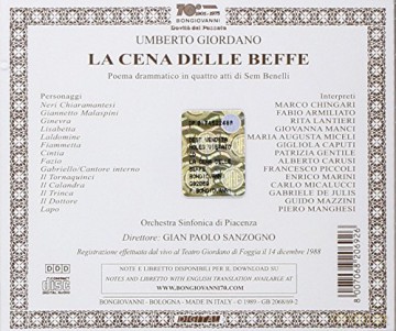 Umberto Giordano: La Cena delle Beffe [CD]
