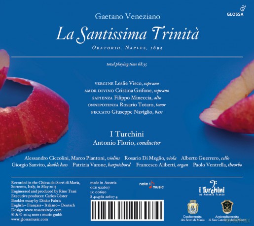 Gaetano Veneziano: La Santissima Trinita (Oratorium, Neapel 1693) [CD]