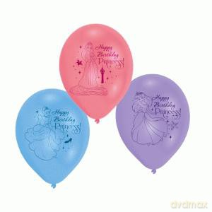 Balony Princess Happy Birthday 6 Sztuk