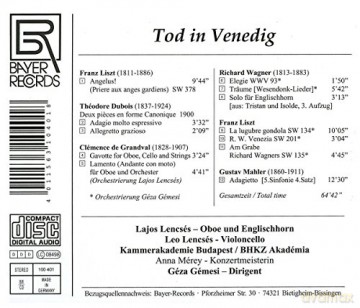 Lajos Lencses - Tod in Venedig [CD]
