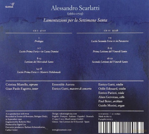Alessandro Scarlatti: Lamentazioni per la Settimana Santa [2CD]