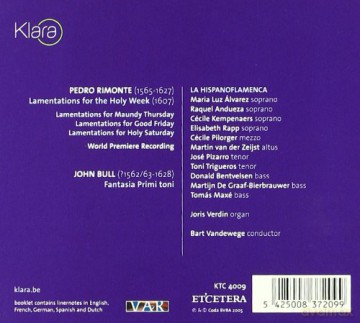 Pedro Ruimonte: Lamtentationes [CD]