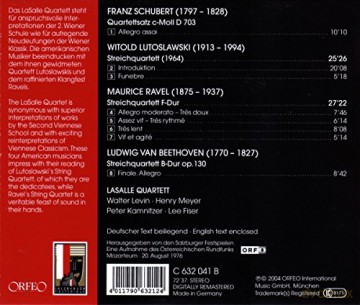 LaSalle Quartett - Salzburger Festspiele 1976 [CD]