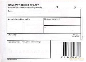 Bankowy Dowód Wpłaty