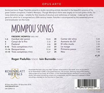Federico Mompou: Lieder [CD]