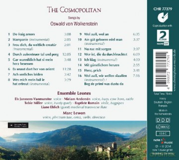 Oswald von Wolkenstein: Lieder - The Cosmopolitan [CD]