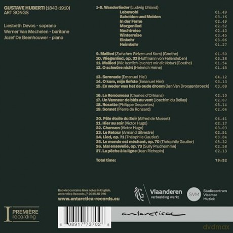 Gustave Huberti: Lieder Art Songs [CD]