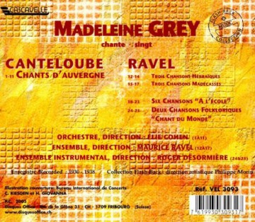 Joseph Canteloube: Lieder der Auvergne [CD]