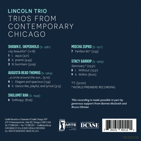 Lincoln Trio - Trios from Contemporary Chicaco [CD]
