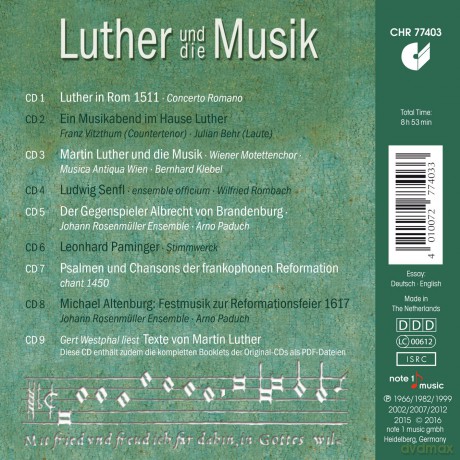 Luther und die Musik [9CD]