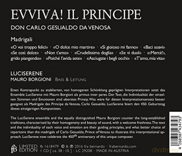 Carlo Gesualdo von Venosa: Madrigale Evviva! Il Principe [CD]