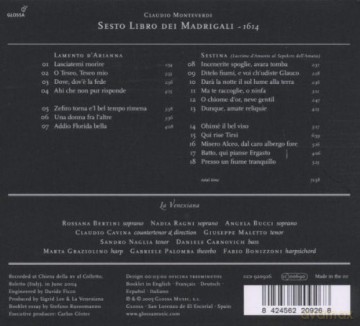 Claudio Monteverdi: Madrigali Libro 6 (1614) [CD]