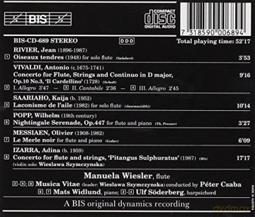 Manuela Wiesler - Oiseaux tendres [CD]