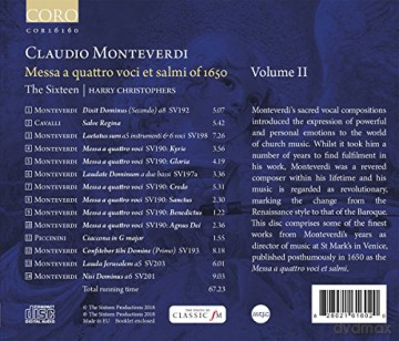 Claudio Monteverdi: Messa a quattro voci et salmi 1650 Vol.2 [CD]