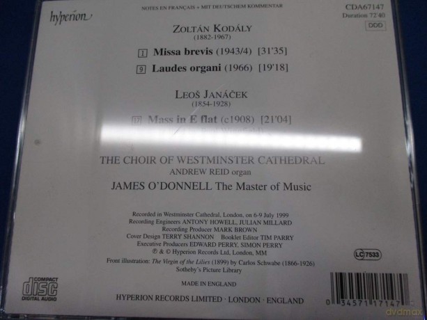 Leos Janacek: Messe in Es (1908) [CD]