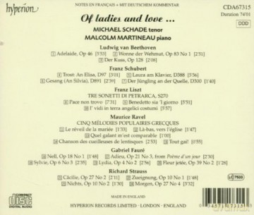 Michael Schade - Of Ladies and Love [CD]