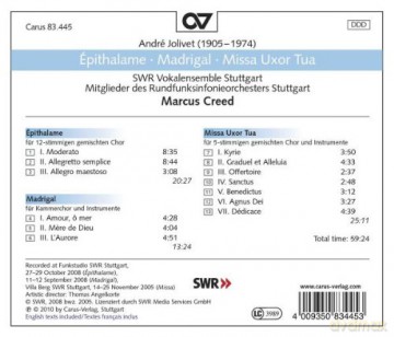 Andre Jolivet: Missa Uxor Tua [CD]
