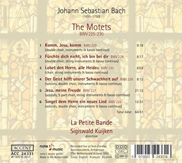 Johann Sebastian Bach: Motetten BWV 225-230 [CD]