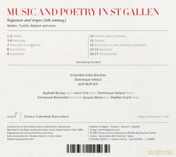 Music And Poetry in St.Gallen (Sequences and Tropes 9.Jh.) [CD]