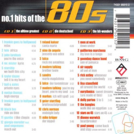 No. 1 Hits Of The 80's [3CD]