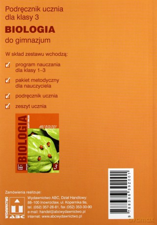 Biologia Abc Biologii Gimn Kl.3 Podręcznik