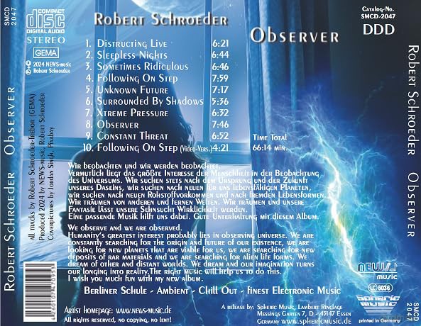 Robert Schroeder: Observer [CD]