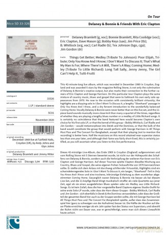 Delaney & Bonnie & Friends: On Tour With Eric Clapton [Winyl]