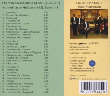 Johann Sigismund Kusser: Orchestersuiten Nr.1-3 [CD]