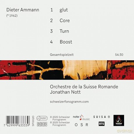 Dieter Ammann: Orchesterwerke music for orchestra [CD]