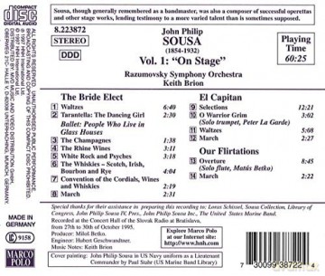 John Philip Sousa: Orchesterwerke Vol.1: On Stage [CD]