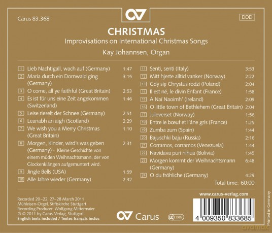 Orgel-Improvisationen uber internationale Weihnachtslieder Christmas [CD]