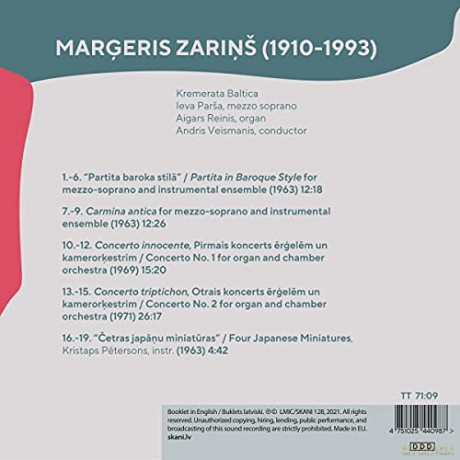 Margeris Zarins: Orgelkonzerte [CD]