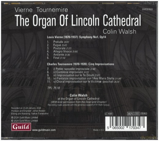 Louis Vierne: Orgelsymphonie Nr.1 d-moll op.14 [CD]