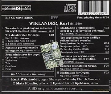 Kurt Wiklander: Orgelwerke [CD]