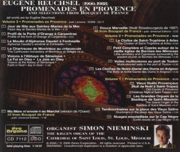 Eugene Reuchsel: Orgelwerke Promenades en Provence [CD]
