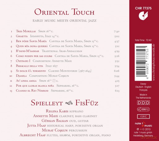 Oriental Touch - Early Music meets Oriental Jazz [CD]