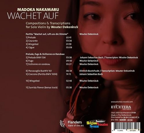 Wouter Dekoninck: Partita fur Violine solo Wachet auf,ruft uns die Stimme [CD]