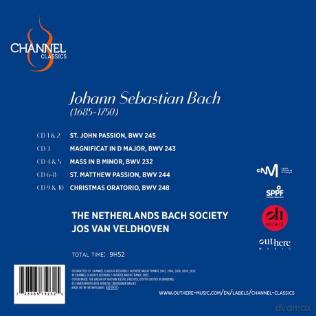 Johann Sebastian Bach: Passionen, Weihnachtsoratorium, h-moll-Messe, Magnificat [10CD]