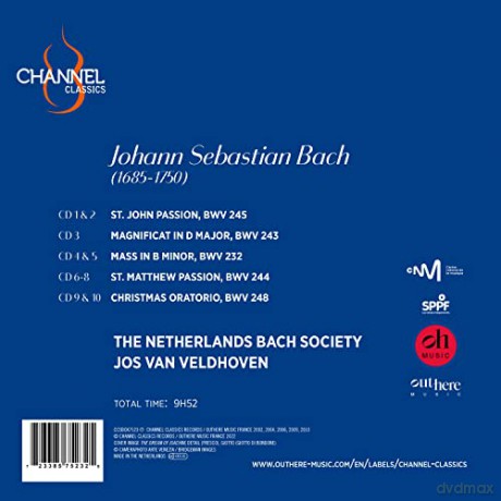 Johann Sebastian Bach: Passionen, Weihnachtsoratorium, h-moll-Messe, Magnificat [10CD]