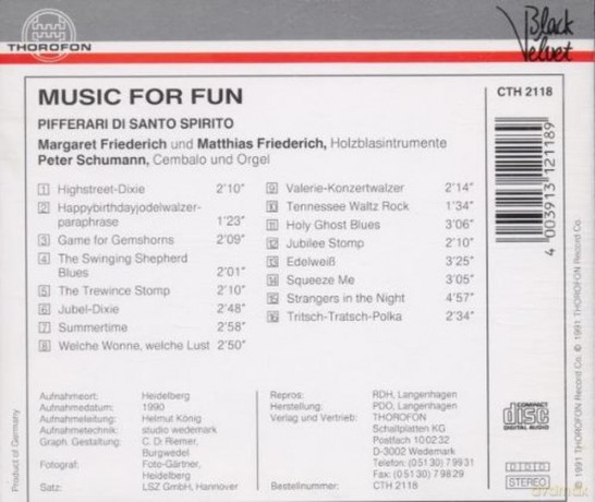 Pifferari di Santo Spirito - Music for Fun [CD]