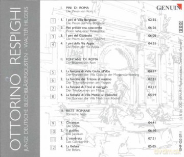 Ottorino Respighi: Pini di Roma (arr.fur Blechblaeser) [CD]