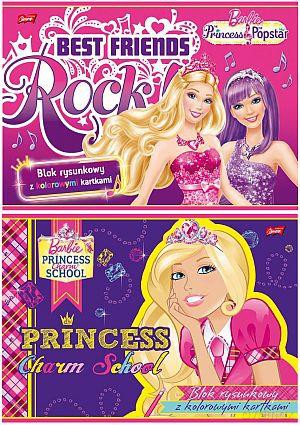 Blok Rysunkowy A4/16 Z Kolorowymi Kartkami Barbie