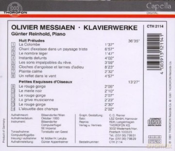 Olivier Messiaen: Preludes fur Klavier Nr.1-8 [CD]