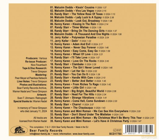 Randy Starr: Presley Style: Lost Elvis Songwriter Demos Vol. 1 [CD]