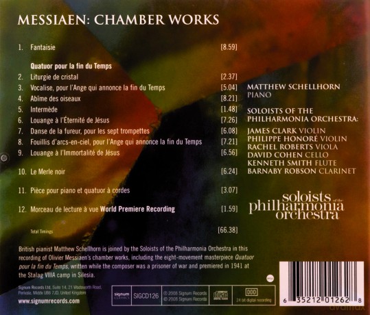 Olivier Messiaen: Quartett fur das Ende der Zeit [CD]