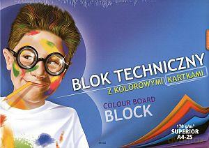 Blok Techniczny A4 Z Kolorowymi Kartkami Superior