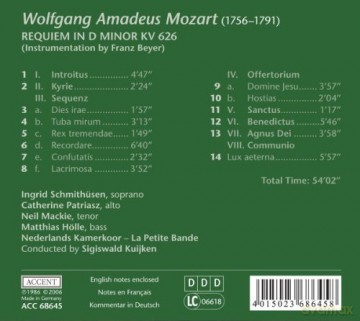 Wolfgang Amadeus Mozart: Requiem KV 626 [CD]
