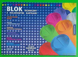 Blok Techniczny A5/25 Z Kolorowymi Kartkami Superior